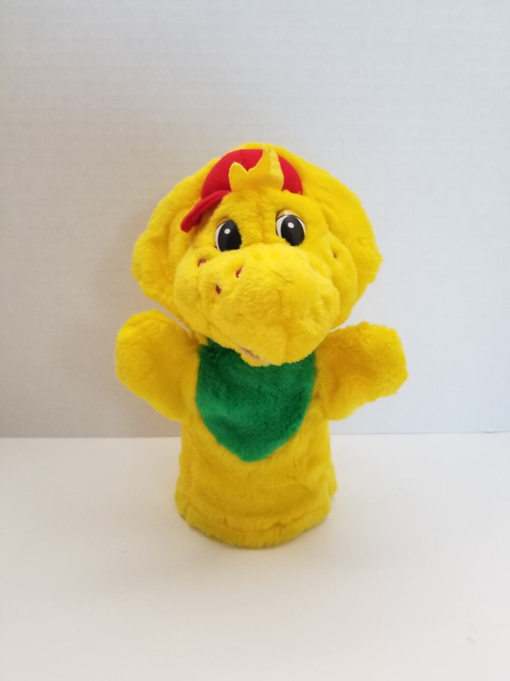 BJ Dinosaur Hand Puppet Barney Friends 1990s Golden Bear Lyons Plush Toy